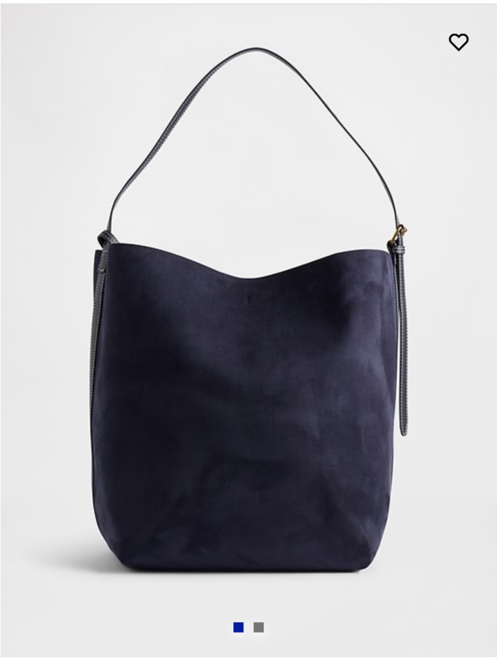 GAP Navy Suede Bucket Shoulder Bag